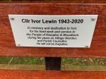 Image: Plaque for Cllr Lewin 2020